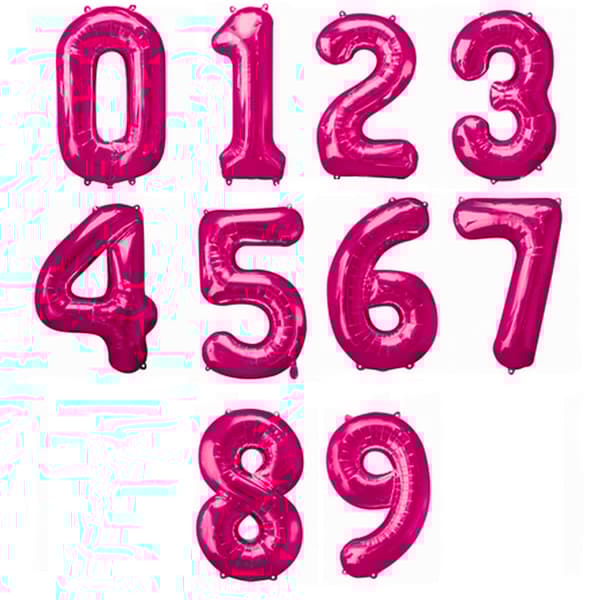 Amscan Supershape Pink Number Balloons