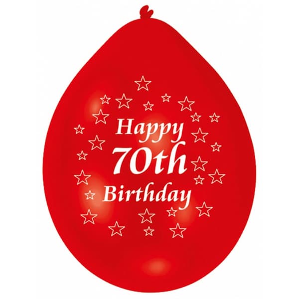 Amscan Minipax Balloons - Happy 70th Birthday Box (60 pack) Multicoloured One Size