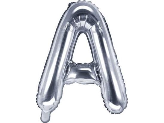 Party Deco folio ilmapallo kirjain "A", 35cm, hopea universaali