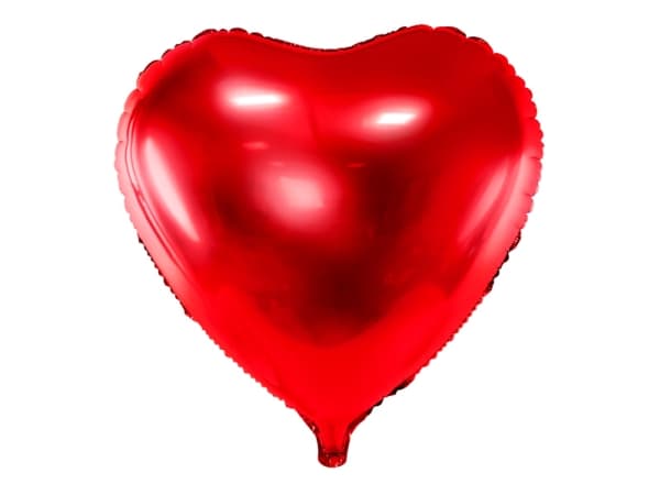 Party Deco Foil balloon heart, red, 45cm universal
