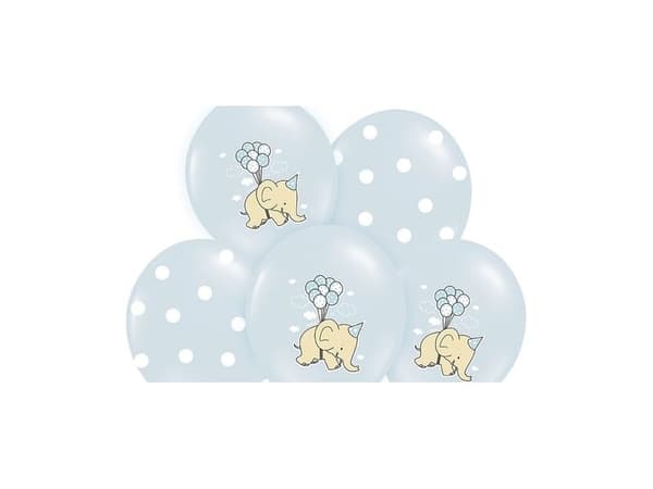 Party Deco Ilmapallo Elefantit, pastelli vaaleansininen, 30 cm, 6 kpl yleismaailmallinen