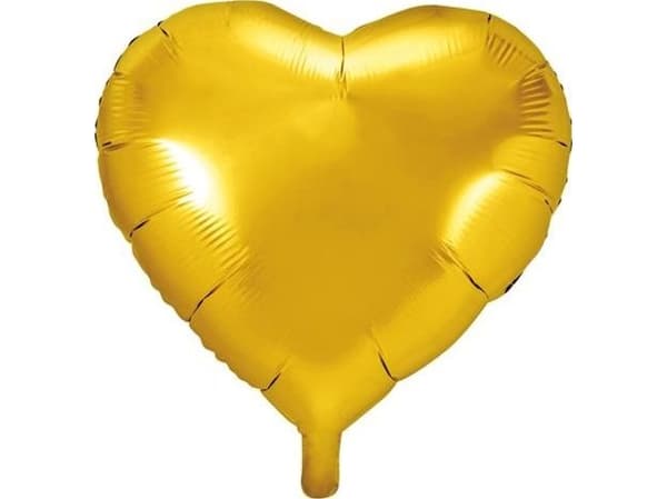 Party Deco Balon foliowy serce, złoty, 45cm uniwersalny