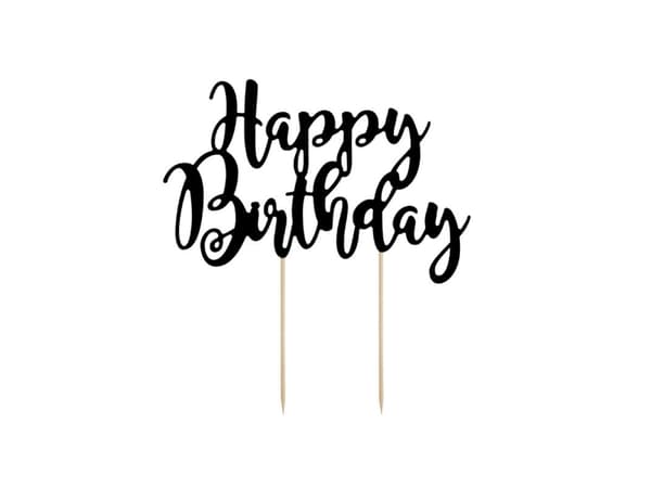 Happy Birthday kagepynt, sort