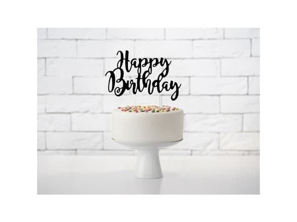 Happy Birthday kagepynt, sort