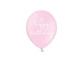 Pikkukuva 3 / 4: PartyDeco SB14P-244-081J-6, Toy balloon, Lateksi, Vaaleanpunainen, Valkoinen, Syntymäpäivä, Ovaali, 30 cm
