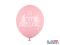 Pikkukuva 1 / 4: PartyDeco SB14P-244-081J-6, Toy balloon, Lateksi, Vaaleanpunainen, Valkoinen, Syntymäpäivä, Ovaali, 30 cm