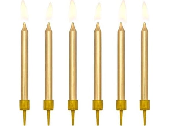 Guld kagelys, 6 cm