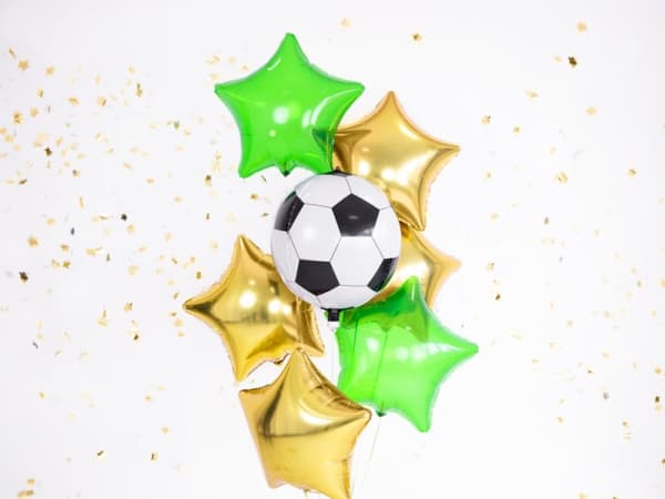 PartyDeco FB19-KARTON, Sort, Hvit, Rund, Folie, Temafest, 40 cm, 50 stykker