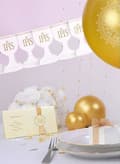 Miniatyrbilde 3 av 3: Party Deco Papirkrans, nattverd, kalk, hvit, 3 m, universal