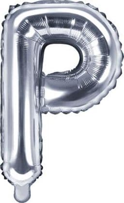 Party Deco folio ilmapallo kirjain "P", 35cm, hopea universaali