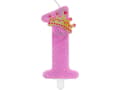 Miniatyrbilde 2 av 2: GoDan Pink glitter nummer lys med en krone - 1 - en universal