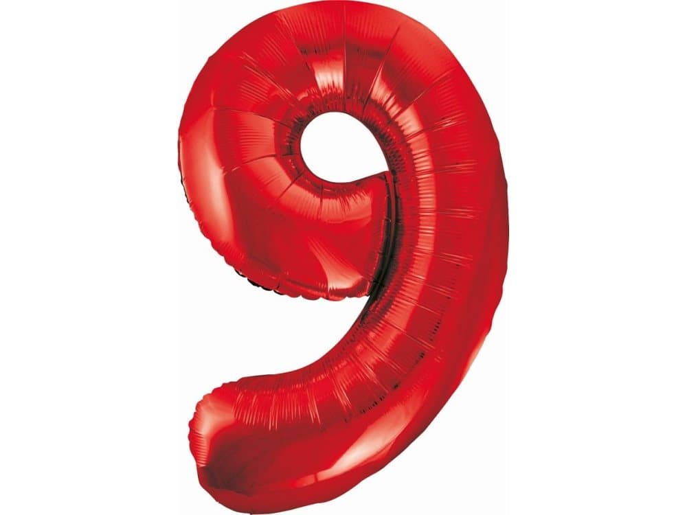 GoDan Foil balloon Number 9 red, 85cm