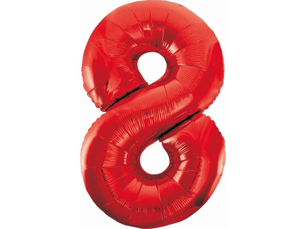 GoDan Foil balloon Number 8 red, 85cm
