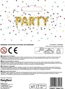 Party Deco Folieballong Bokstav "L", 35cm, Gull Universal