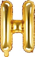 Pikkukuva 3 / 3: Party Deco folio ilmapallo kirjain "H", 35cm, kultainen universaali