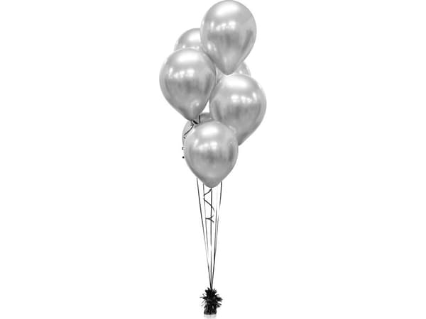 Beauty&amp;Charm platina hopea ilmapallot 12"/50kpl
