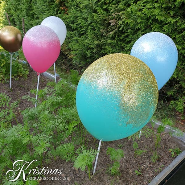 Ballonger 23 cm - Mixade färger - Runda - 100 mixade