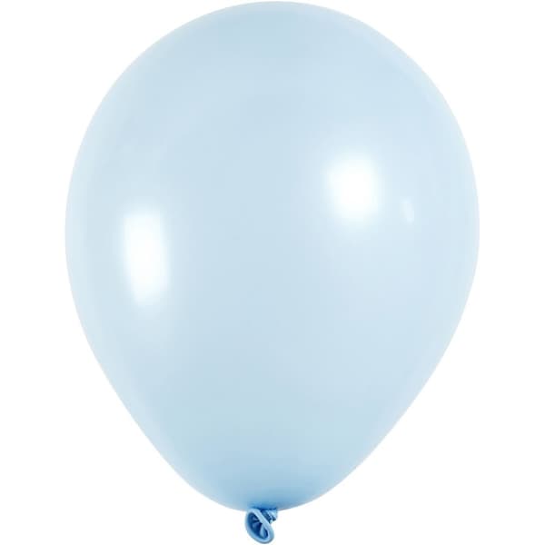 Ballonger - dia. 23 cm - Ljusblå - Runda - 10 st