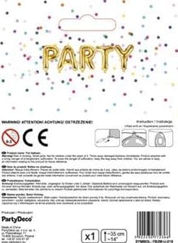 Party Deco folio ilmapallo kirjain "U", 35cm, kultainen universaali