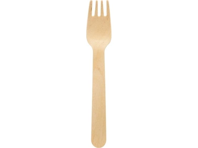 Staples fork disposable biodegradable wooden 100 pieces per box (PP0469)