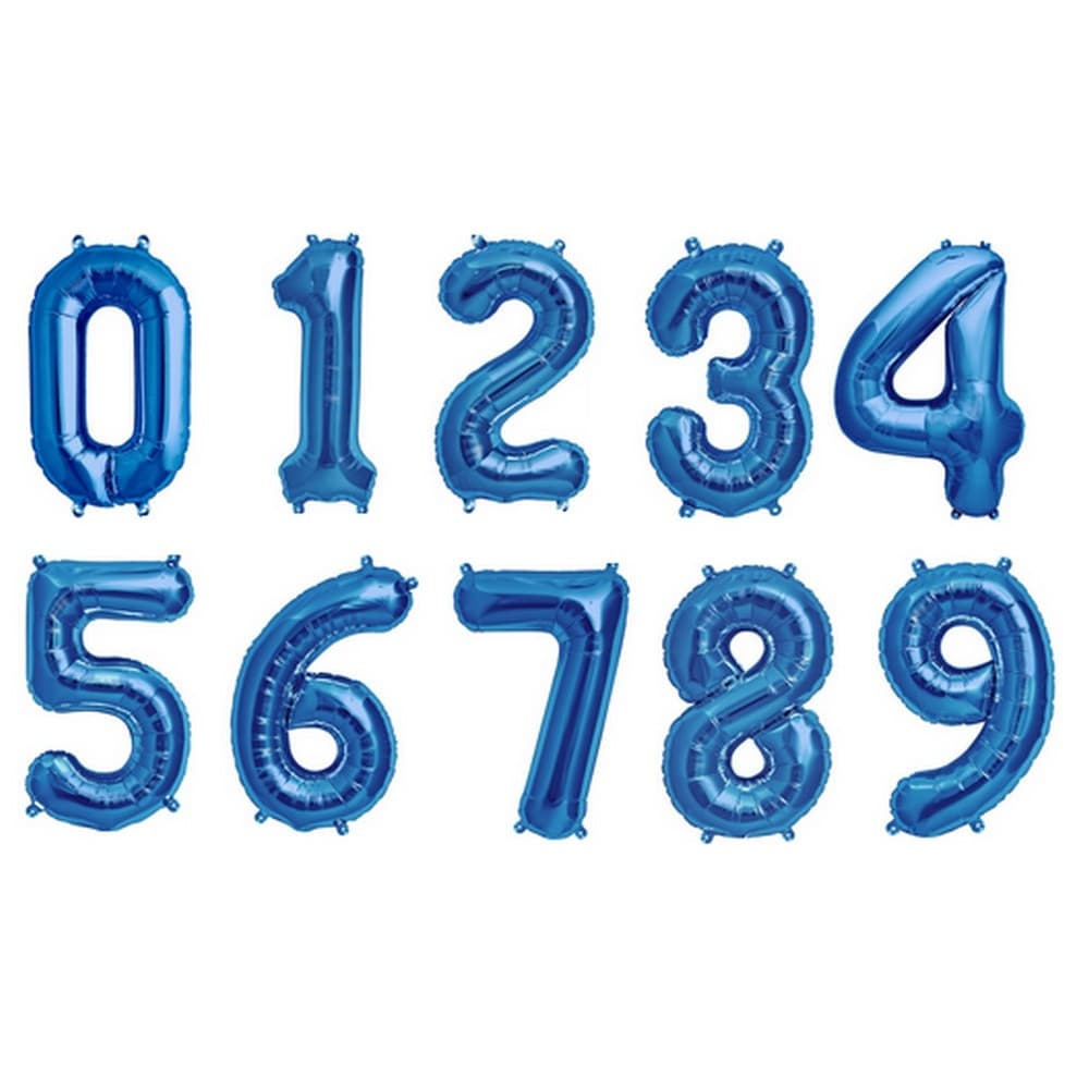 NorthStar 16 Inch Blue Number Balloons