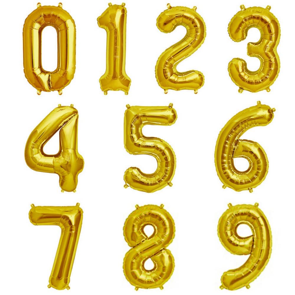 NorthStar 34 Inch Gold Number Balloons