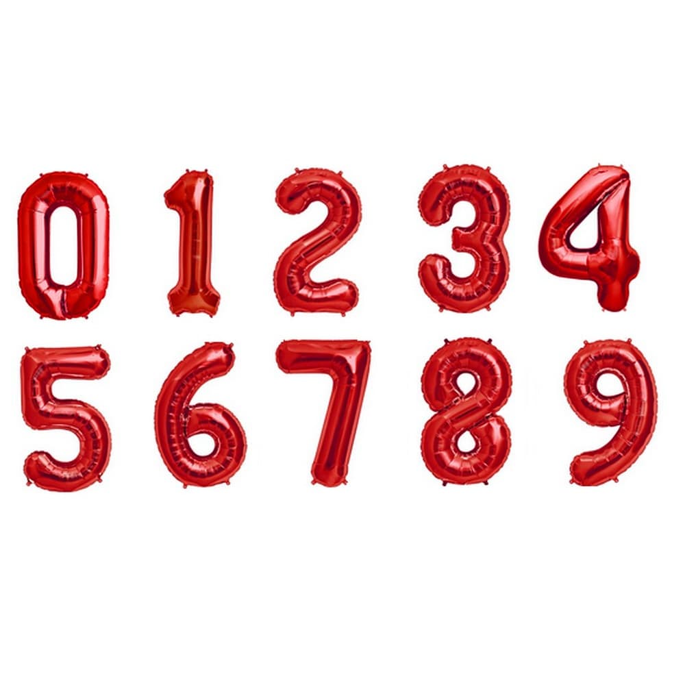 NorthStar 34 Inch Red Number Balloons