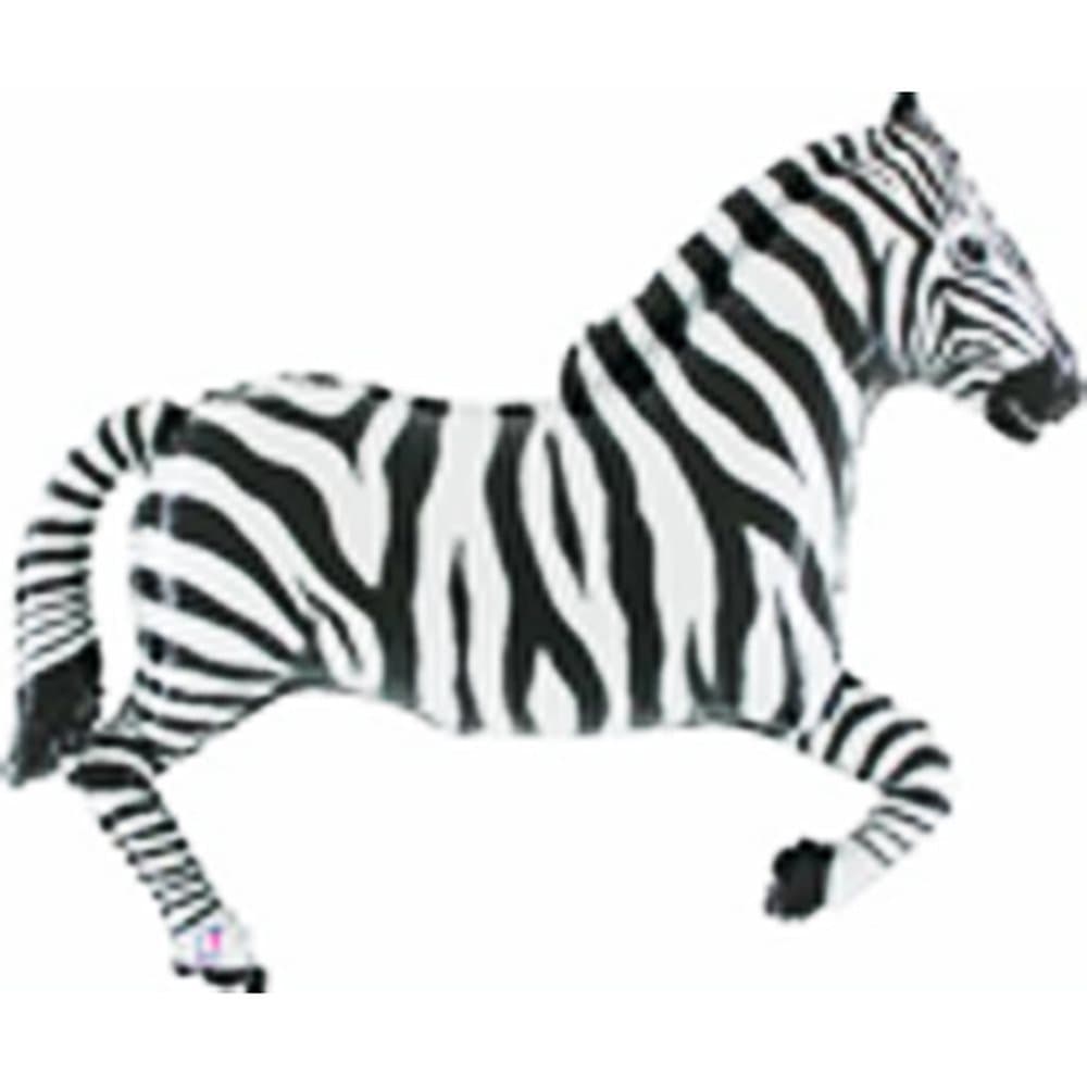 Oaktree Betallic 43 Inch Zebra Shaped Helium Balloon