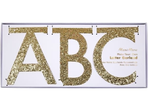 Meri Meri Meri Meri - Gold Glitter Letter Garland Kit