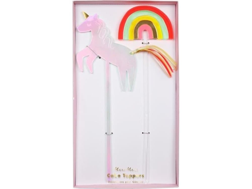Meri Meri Unicorn And Rainbow Cake Toppers
