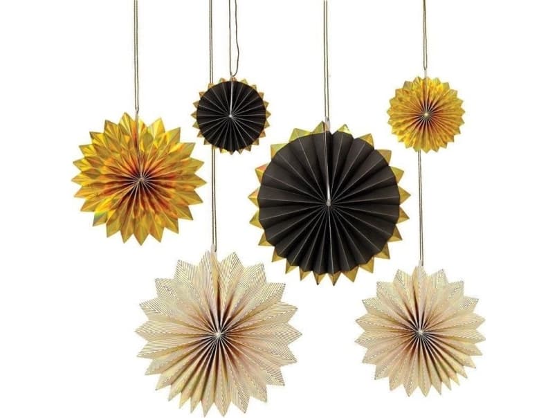Meri Meri Black & Gold Pinwheels