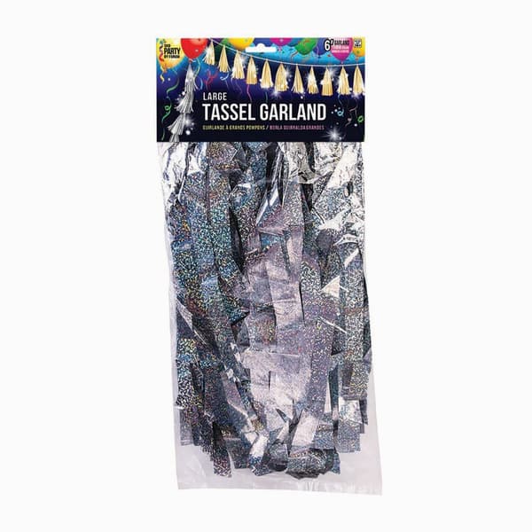 Bristol Novelty Balloon Tassels Silver One Size