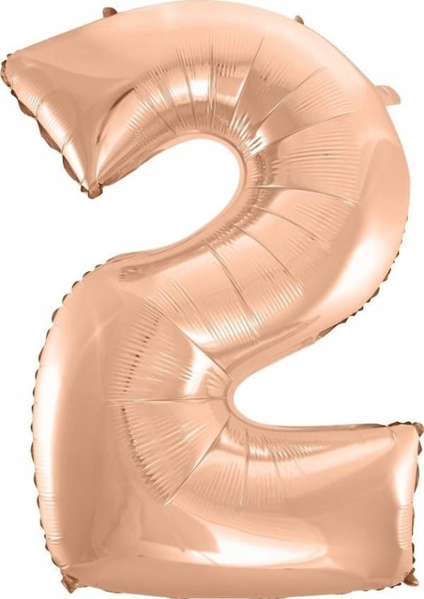 GoDan folieballong "6" rosa-gull 92cm