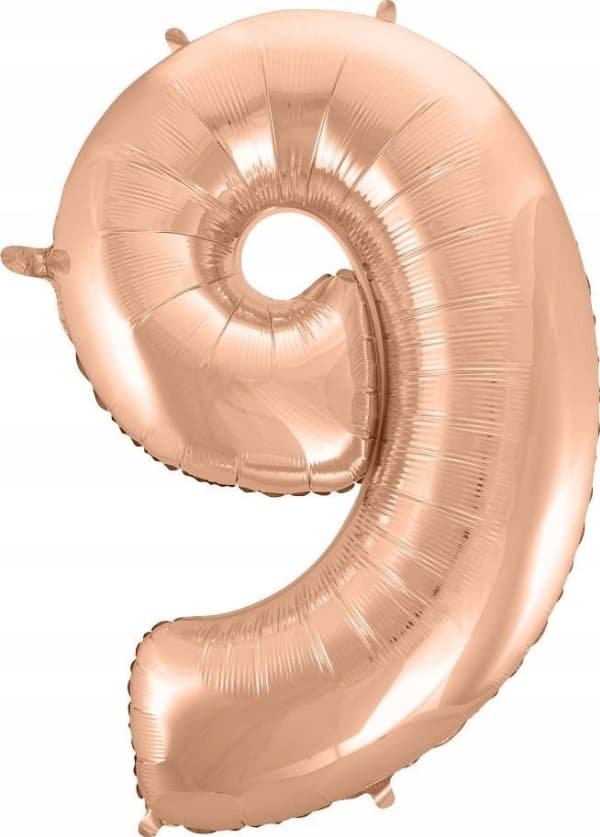 GoDan folieballong "6" rosa-gull 92cm