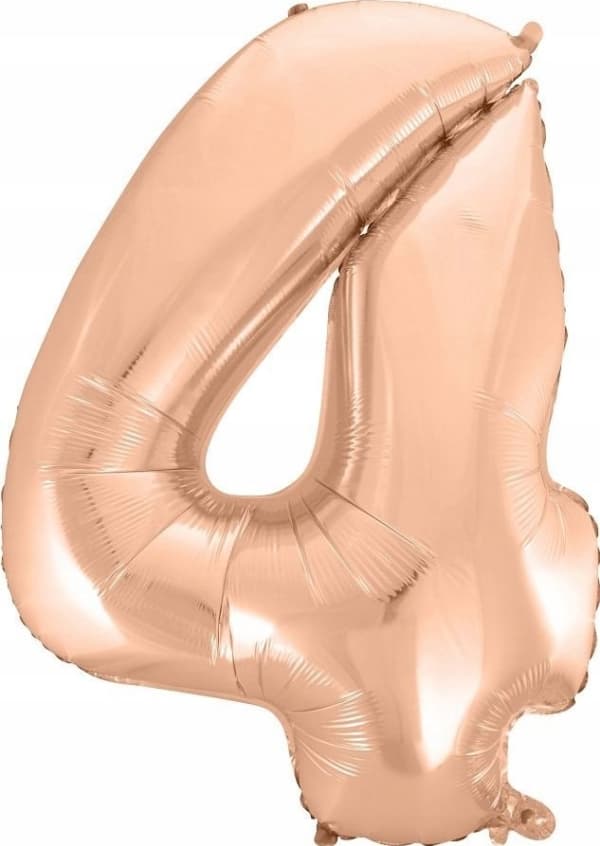 GoDan folieballong "6" rosa-gull 92cm