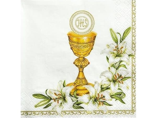 Party Deco Paperiset lautasliinat, ehtoollinen, 33x33 cm., 20 kpl yleiskäyttöinen
