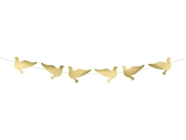 PartyDeco GL13-019M, Girlang, papper, Guld, Bröllop, 0,86 m, Pojke/flicka