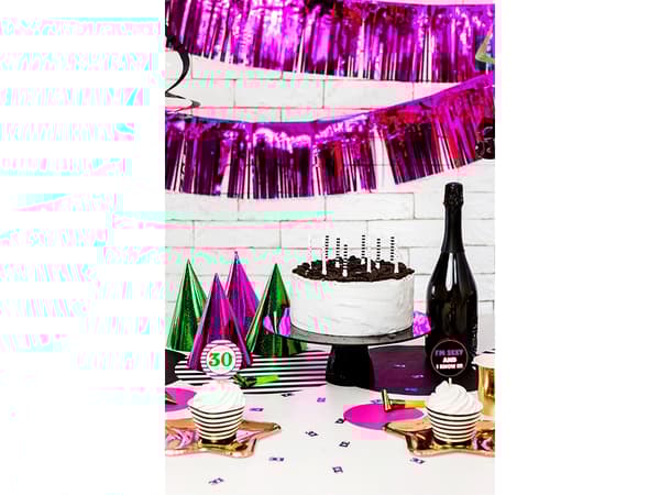 PartyDeco GWI6-000, Partyvisselpipa, Blå, Guld, Grön, Lila, Röd, Silver, Födelsedag, 110 mm, 165 mm, 6 styck