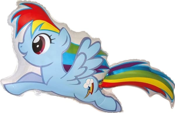 GoDan Foil Balloon 24" FX - Ponnier: Rainbow Dash - 1 stk/pakning