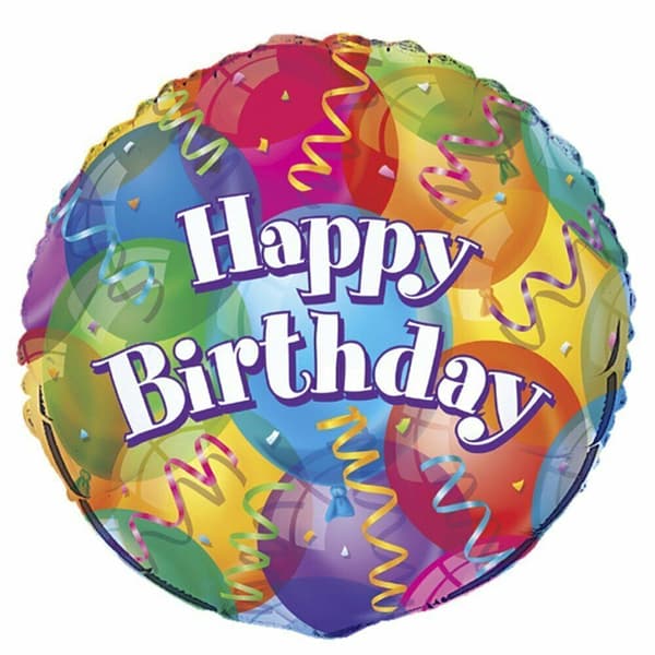 Unique Party Balloons Birthday Foil Balloon Multicoloured One Size