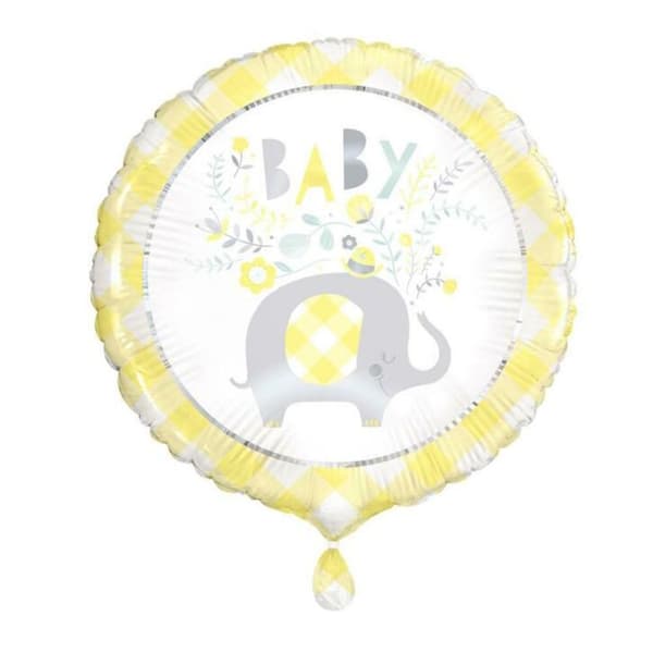 Unique Party Elefant Baby Shower folie ballon Yellow One Size