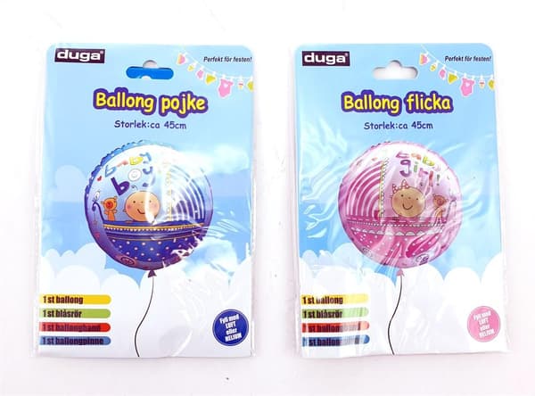 Ballong Pojke Blå 45 cm
