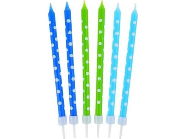 GoDan prikkete bursdagslys for gutter - 24 stk universal