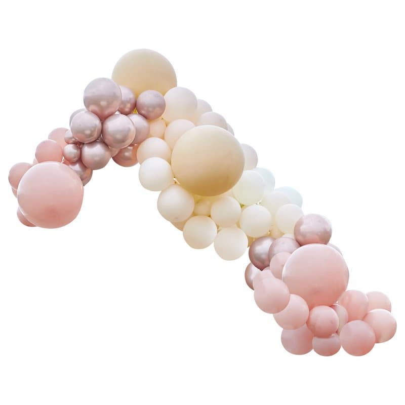 Ballonggirlang Persika/Rosa/ Roséguld, 200 ballonger
