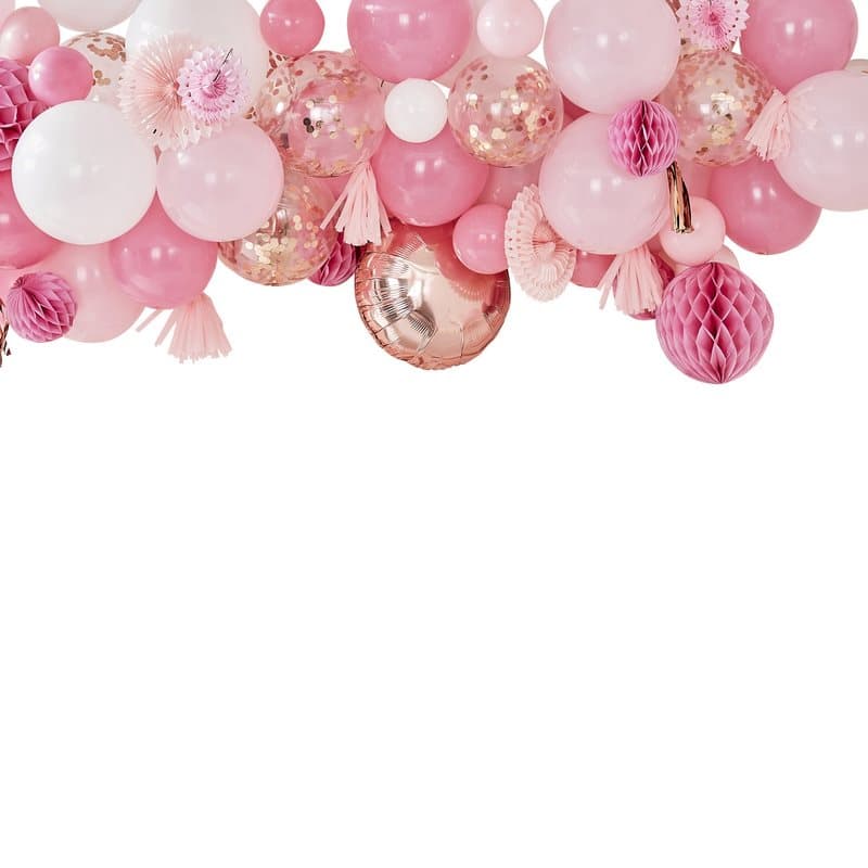 Ballongbåge mix Rosa/Roséguld