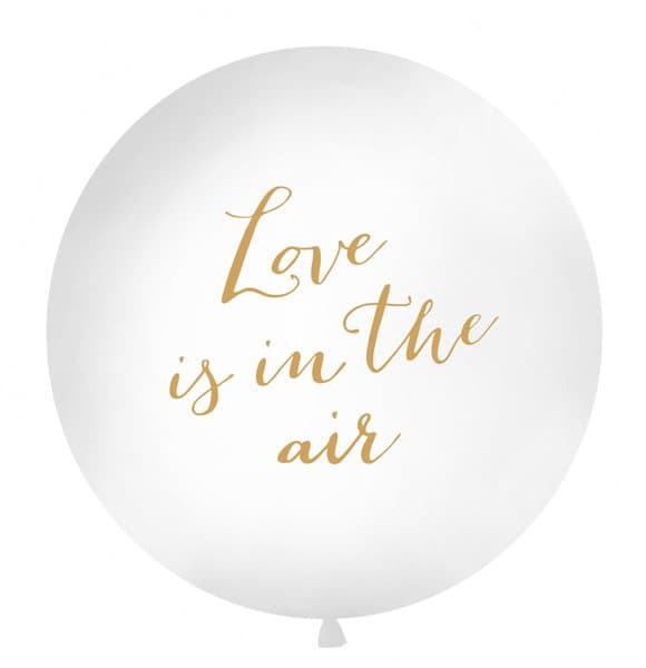 Ballong "Love is in the air" Guld, 1 m.