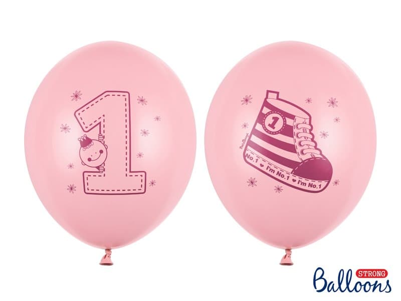 Ballonger Nummer 1, Rosa 6-pack