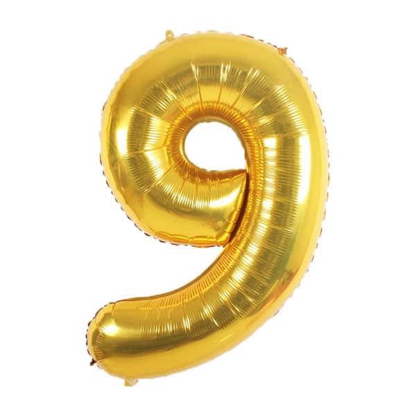 Realmax 9 Foil Balloon Gold One Size