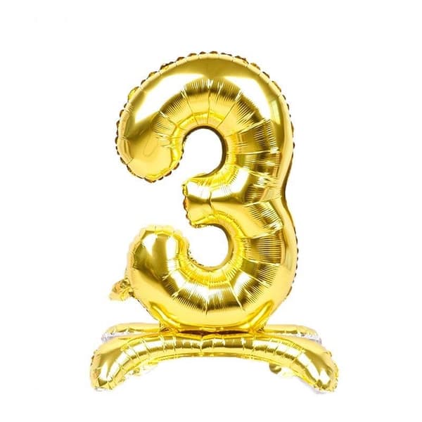 Realmax Standing Number 3 Foil Balloon