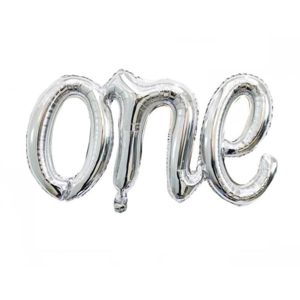 Realmax Script One Foil Balloon Silver One Size